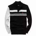 polo pulls hommes manche longue boutique mode reduction affaires black blanc j